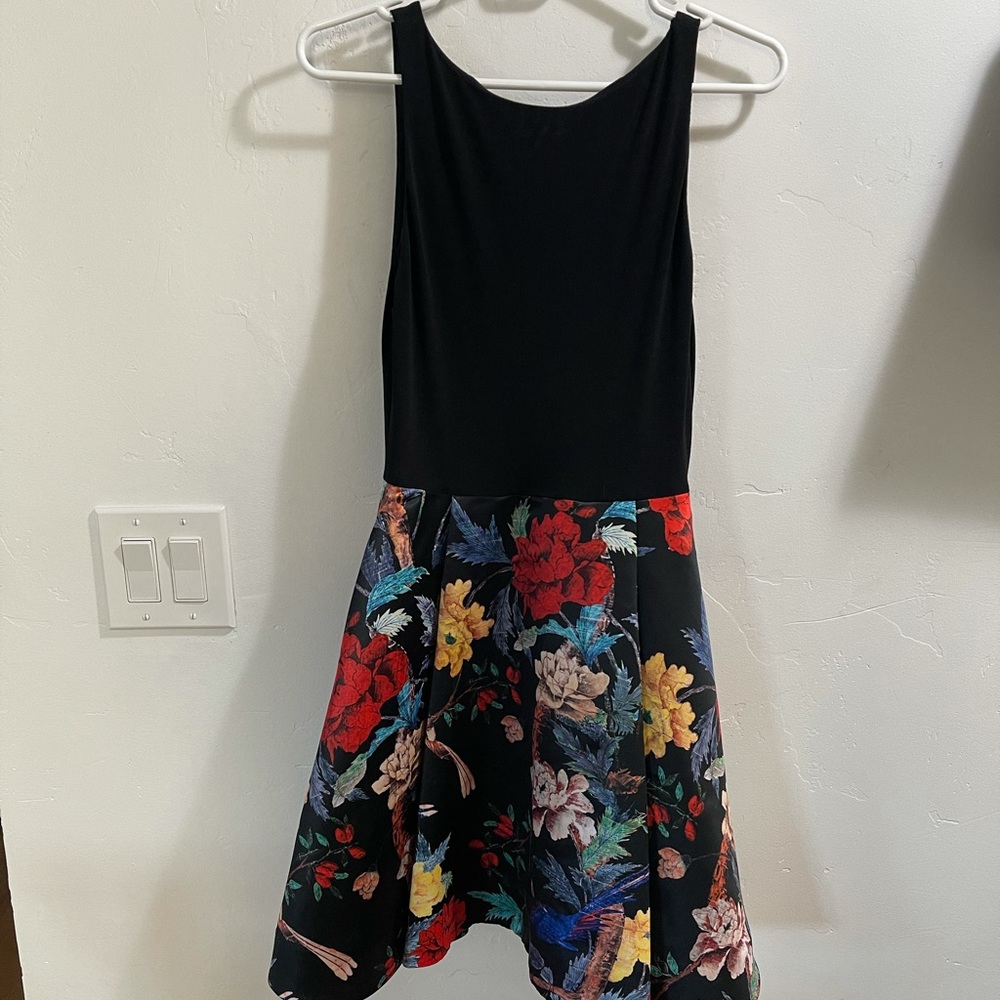 Alice + Olivia Floral Black Dress - Size 2